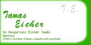 tamas eicher business card